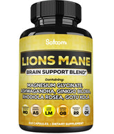 Satoomi Lions Mane Mushroom Capsules 600mg front view