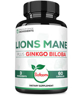 Satoomi Lions Mane Mushroom Complex 60 Capsules front view