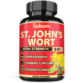 Satoomi St. John's Wort Herbal Supplement 5050mg front view with packaging