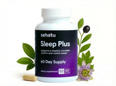 SEHATU Sleep Plus Supplement front view with capsule bottle