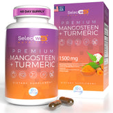 SelecWell Mangosteen and Turmeric Capsules bottle front view