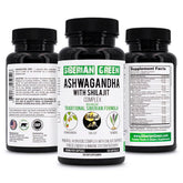 Siberian Green Ashwagandha with Altai Shilajit & Turmeric 60 Capsules front view