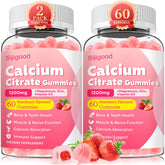 Sijigood Calcium Citrate Gummies bottle front view with strawberry flavour