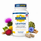 Simple Promise Levitox Milk Thistle Liver Support Supplement front view