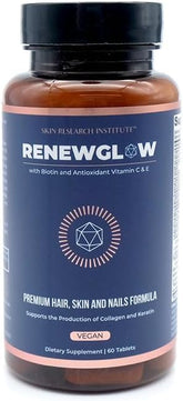 Skin Research Institute Renewglow Biotin Supplement bottle front view