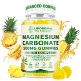 SKLIA Magnesium Gummies front view with pineapple flavour