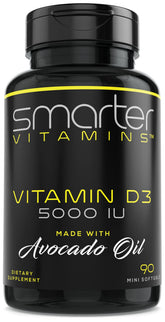 SmarterVitamins D3 5000IU Mini Softgels bottle front view