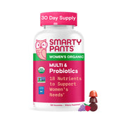 SmartyPants Organic Women's Multi & Probiotics Gummies front view