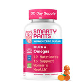 SmartyPants Women's Zero Sugar Multi & Omegas front view
