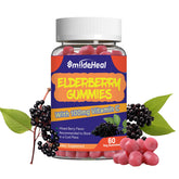 SmildeHeal Elderberry Gummies 300mg strawberry flavour front view