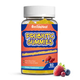 SmildeHeal Probiotic Gummies front view with strawberry and mixed berry flavour