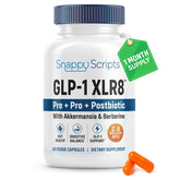 Snappy Scripts GLP-1 Probiotic Supplement 60 Capsules front view