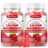 softbear Calcium Magnesium Zinc Gummies front view with packaging
