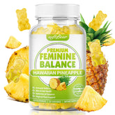 softbear Feminine Balance Gummies front view with pineapple flavour