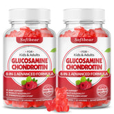 softbear Glucosamine Chondroitin Gummies front view with raspberry flavour