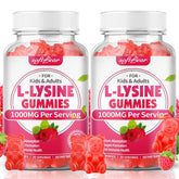softbear L-Lysine Gummies 1000mg raspberry flavour front view