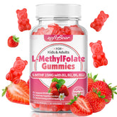 softbear L-Methylfolate Gummies 15mg front view with strawberry flavour