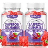 softbear Saffron Gummies front view with packaging