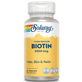 SOLARAY Biotin 5000 MCG Timed-Release Capsules front view
