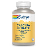 SOLARAY Calcium Citrate 1000mg with Vitamin D-3 front view