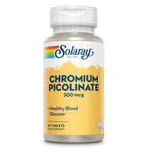 SOLARAY Chromium Picolinate 500 mcg supplement tablet front view