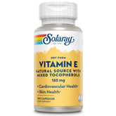 SOLARAY Dry Vitamin E 200 IU capsule bottle front view