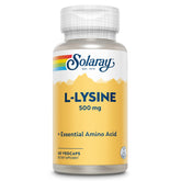 SOLARAY L-Lysine 500mg supplement front view with packaging
