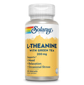 SOLARAY L-Theanine 200mg Green Tea Supplement front view