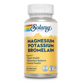 SOLARAY Magnesium Potassium Bromelain 300mg front view