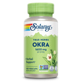 SOLARAY Okra Fruit Extract 1600mg supplement front view
