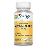 SOLARAY Vitamin B-6 Supplement 100mg VegCaps front view