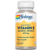 SOLARAY Vitamin E 1000 IU Softgels front view