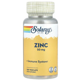 SOLARAY Zinc Amino Acid Chelate 100 vegetarian capsules front view
