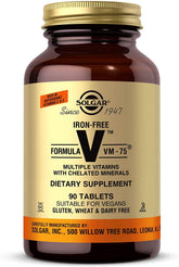 Solgar Iron-Free Formula VM-75 Multivitamin front view
