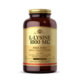 Solgar L-Lysine 1000mg Tablets front view with packaging