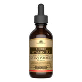 Solgar Liquid Vitamin D3 125 mcg orange flavour bottle front view
