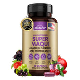 SOLNUVI Super Maqui Berry Supplement front view with 60 capsules