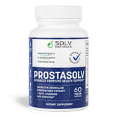 SOLV NATURALS Prostate Support Supplement front view with packaging