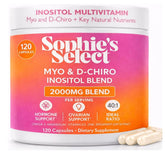 Sophie's Select Myo Inositol 2000mg + D-Chiro Inositol capsules front view