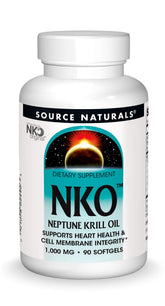 Source Naturals Krill Oil 100% Pure NKO softgel front view