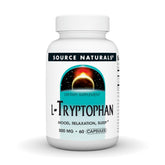 Source Naturals L-Tryptophan 500mg 60 capsules front view