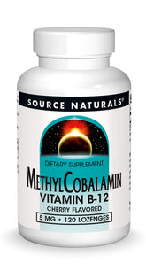 Source Naturals Methylcobalamin Vitamin B12 Lozenge packaging front view
