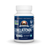 Source Naturals Sleep Science Melatonin 10mg 240 Vegan Tablets front view