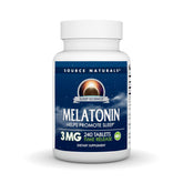 Source Naturals Time Released Melatonin 3 mg 240 Tablets front view