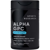 Sports Research Alpha GPC Choline Supplement 630mg front view