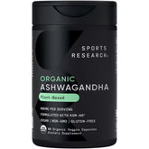 Sports Research Ashwagandha 600mg Organic Veggie Capsules front view
