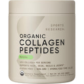 Sports Research Collagen Peptides with Matcha front view packaging