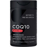 Sports Research CoQ10 Supplement front view with label