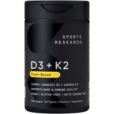 Sports Research D3 + K2 Vegan Softgels front view