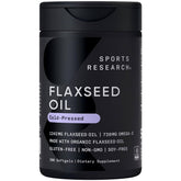 Sports Research Flaxseed Oil Softgels front view packaging